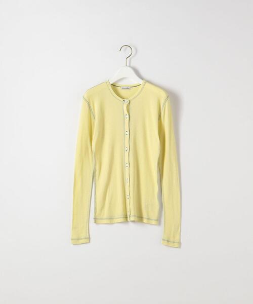 Steven Alan（スティーブンアラン）の「＜Steven Alan＞RIB LONG SLEEVE CARDIGAN/カーディガン（カーディガン/ボレロ・レディース・オフホワイト/ピンク/イエロー・FREE）」の5枚目の写真