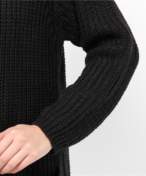 CIAOPANIC(チャオパニック)の「【Ciaopanic】片畦KNITロングCD(カーディガン/ボレロ・レディース・アイボリー/ブラック・FREE)」の8枚目の写真