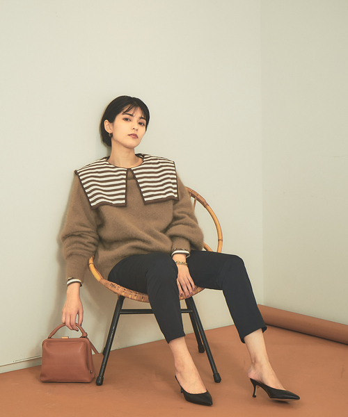 Rouge vif(ルージュヴィフ)の「ラクーンパフスリーブニット(ニット/セーター・レディース・ホワイト/ベージュ/ブラック・フリー)」の4枚目の写真