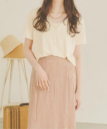 Ambre Neige | メローボタンデザイントップス／【WEB/EC限定商品】(Tシャツ/カットソー)