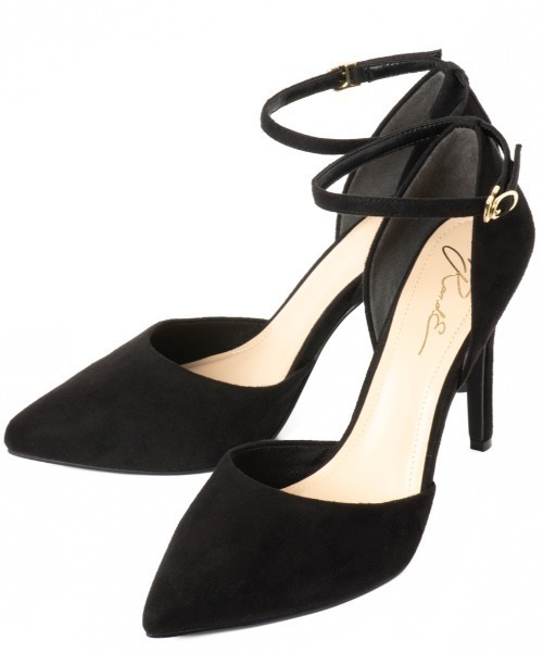 R&E（アールアンドイー）の「【21AW新作】【R&E】セパレートアンクルストラップスエードパンプス（パンプス・レディース・ブラック系その他/ベージュ系その他/グリーン・22.0cm/22.5cm/23.0cm/23.5cm/24.0cm/24.5cm）」の2枚目の写真