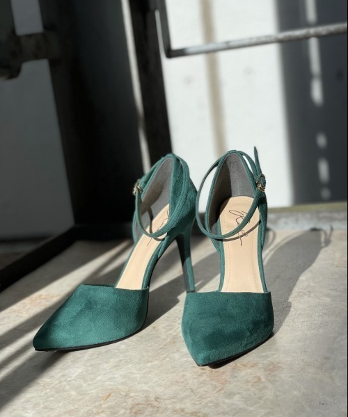 R&E（アールアンドイー）の「【21AW新作】【R&E】セパレートアンクルストラップスエードパンプス（パンプス・レディース・ブラック系その他/ベージュ系その他/グリーン・22.0cm/22.5cm/23.0cm/23.5cm/24.0cm/24.5cm）」の14枚目の写真