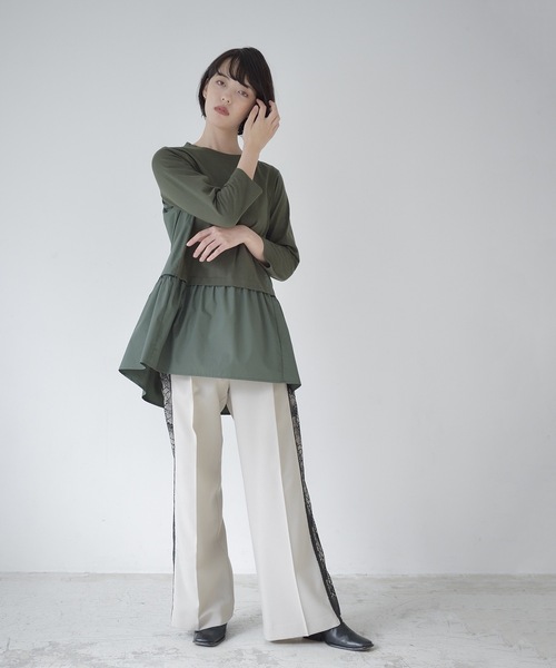 La SRIC（ラスリック）の「La SRIC / ティアードドッキングPO（Tシャツ/カットソー・レディース・オフホワイト/カーキ/ブラック・MEDIUM）」の16枚目の写真