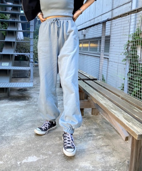 WHO'S WHO gallery（フーズフーギャラリー）の「PTNスウェパン（スウェットパンツ・レディース・ブラック/ブラウン/サックスブルー/グリーン/トップグレー/オートミール・FREE）」の19枚目の写真