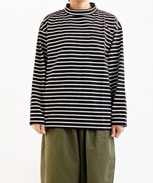HARVESTY / ハーベスティ BORDER MOC NECK L/S TEE
