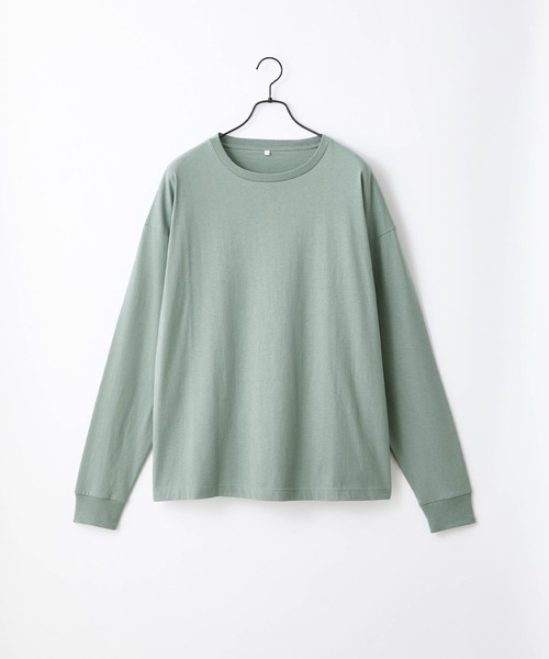 Craft Nicholson（クラフトニコルソン）の「オーバーサイズルーズベーシック長袖Tシャツ（Tシャツ/カットソー・メンズ・ホワイト/ブラック/ブラウン/オレンジ/ダークグレー/グリーン系その他/グレイッシュベージュ/ライトグレー/ネイビー/カーキ/グリーン/ヘザーグレー/ピンク系その他/グレイッシュブルー・XL/S/M/L）」の10枚目の写真