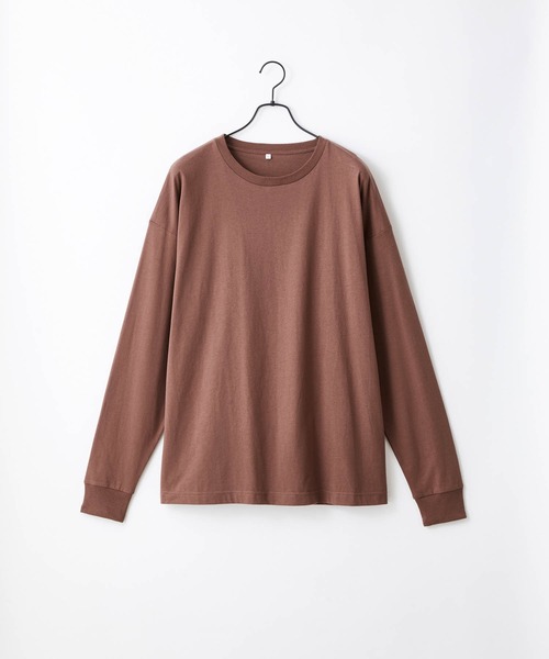 Craft Nicholson（クラフトニコルソン）の「オーバーサイズルーズベーシック長袖Tシャツ（Tシャツ/カットソー・メンズ・ホワイト/ブラック/ブラウン/オレンジ/ダークグレー/グリーン系その他/グレイッシュベージュ/ライトグレー/ネイビー/カーキ/グリーン/ヘザーグレー/ピンク系その他/グレイッシュブルー・XL/S/M/L）」の6枚目の写真