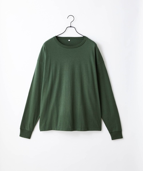 Craft Nicholson（クラフトニコルソン）の「オーバーサイズルーズベーシック長袖Tシャツ（Tシャツ/カットソー・メンズ・ホワイト/ブラック/ブラウン/オレンジ/ダークグレー/グリーン系その他/グレイッシュベージュ/ライトグレー/ネイビー/カーキ/グリーン/ヘザーグレー/ピンク系その他/グレイッシュブルー・XL/S/M/L）」の9枚目の写真