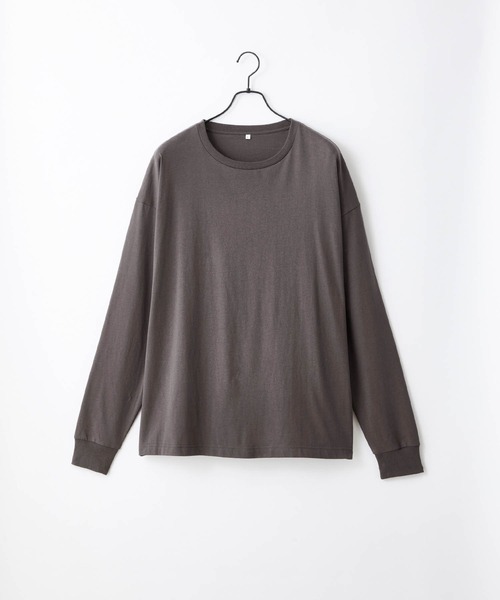 Craft Nicholson（クラフトニコルソン）の「オーバーサイズルーズベーシック長袖Tシャツ（Tシャツ/カットソー・メンズ・ホワイト/ブラック/ブラウン/オレンジ/ダークグレー/グリーン系その他/グレイッシュベージュ/ライトグレー/ネイビー/カーキ/グリーン/ヘザーグレー/ピンク系その他/グレイッシュブルー・XL/S/M/L）」の4枚目の写真