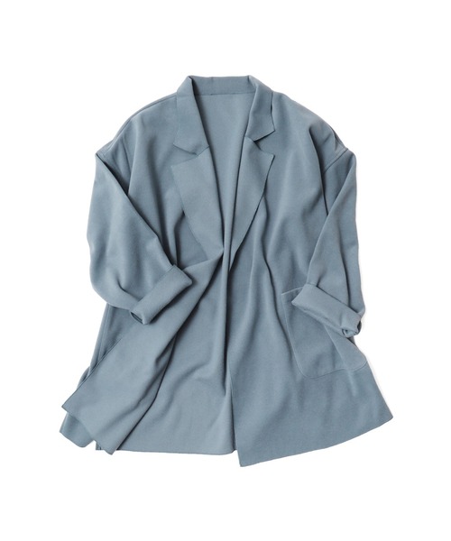 Fashion Letter(ファッションレター)の「フェイクウールダブルフェイスミディアム丈チェスターコート(チェスターコート・レディース・ブルー/ブラック/アイボリー/ブラウン・M)」の12枚目の写真