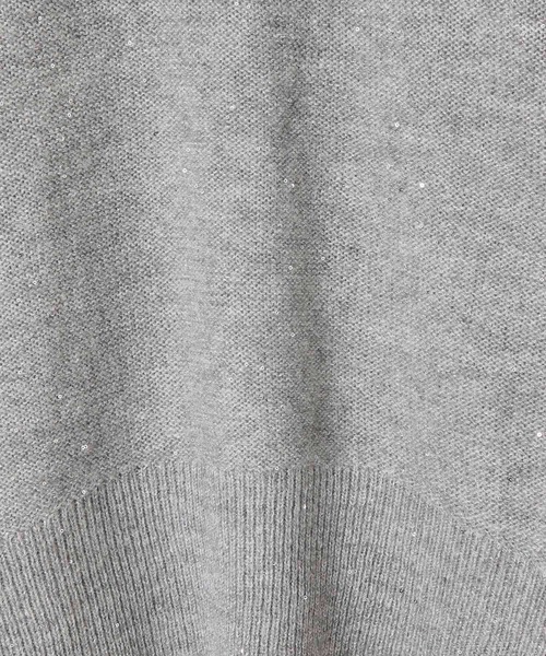 JEANASIS（ジーナシス）の「７Gスパンコールプルオーバー/237846（ニット/セーター・レディース・ブラック/グレー/カーキ・FREE）」の9枚目の写真