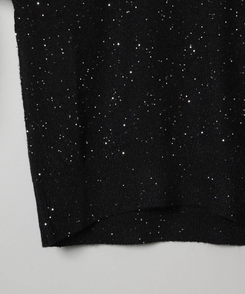 JEANASIS（ジーナシス）の「７Gスパンコールプルオーバー/237846（ニット/セーター・レディース・ブラック/グレー/カーキ・FREE）」の15枚目の写真