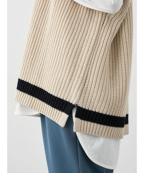 earth music&ecology（アースミュージックアンドエコロジー）の「チルデンニットベスト　＊（ベスト・レディース・チャコールグレー/ベージュ/オフホワイト・FREE）」の21枚目の写真