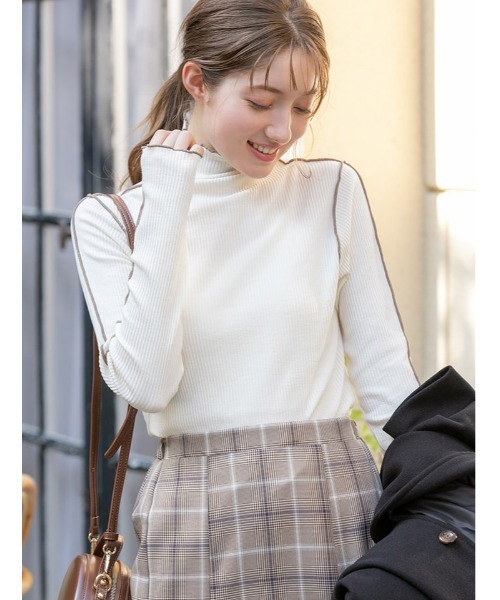 fifth（フィフス）の「バイカラーメロウニット（ニット/セーター・レディース・ブラック/アイボリー・MEDIUM）」の2枚目の写真