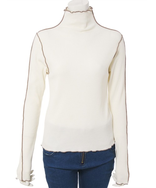 fifth（フィフス）の「バイカラーメロウニット（ニット/セーター・レディース・ブラック/アイボリー・MEDIUM）」の9枚目の写真