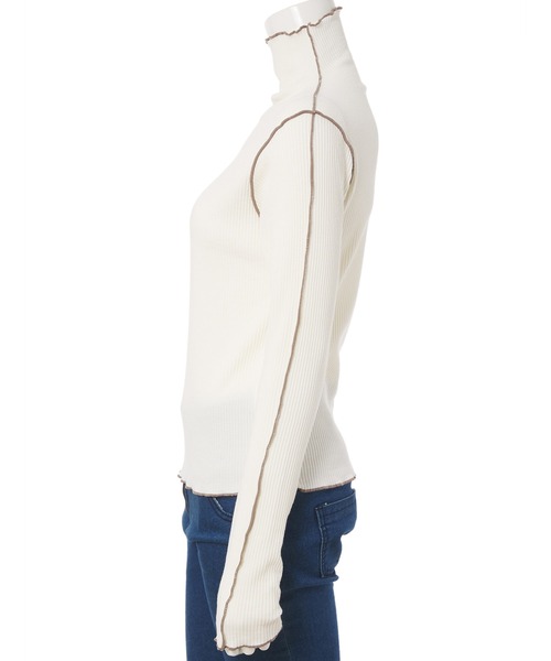 fifth（フィフス）の「バイカラーメロウニット（ニット/セーター・レディース・ブラック/アイボリー・MEDIUM）」の4枚目の写真