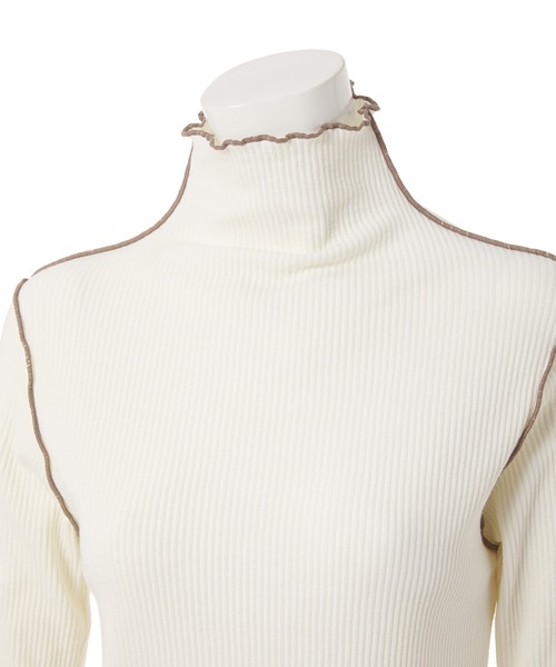 fifth（フィフス）の「バイカラーメロウニット（ニット/セーター・レディース・ブラック/アイボリー・MEDIUM）」の6枚目の写真