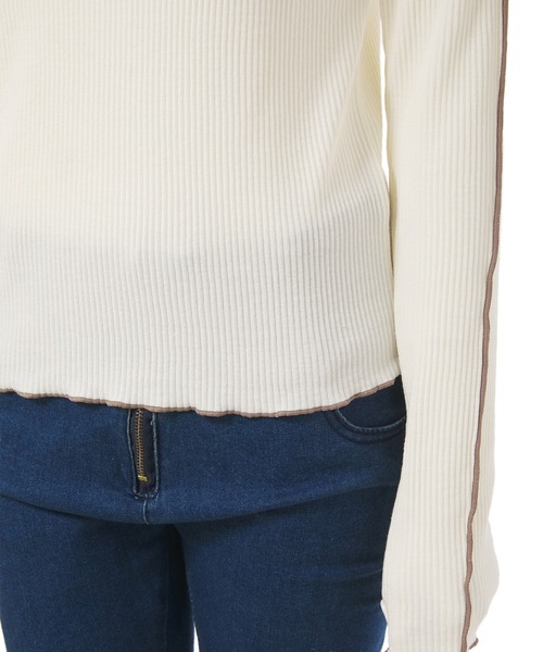 fifth（フィフス）の「バイカラーメロウニット（ニット/セーター・レディース・ブラック/アイボリー・MEDIUM）」の8枚目の写真