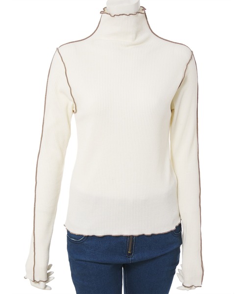 fifth（フィフス）の「バイカラーメロウニット（ニット/セーター・レディース・ブラック/アイボリー・MEDIUM）」の11枚目の写真