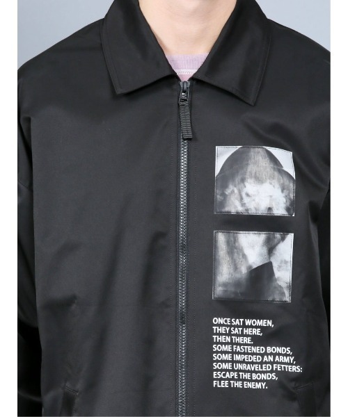 semantic design（セマンティックデザイン）の「セマンティックデザイン/semantic design プリント コーチジャケット（ブルゾン・メンズ・ブラック・MEDIUM/LARGE/X-LARGE）」の9枚目の写真