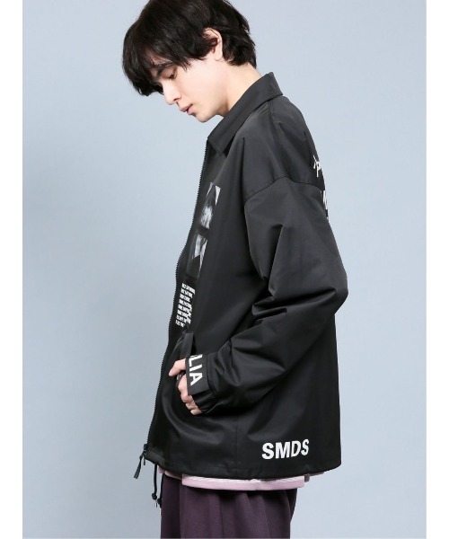 semantic design（セマンティックデザイン）の「セマンティックデザイン/semantic design プリント コーチジャケット（ブルゾン・メンズ・ブラック・MEDIUM/LARGE/X-LARGE）」の3枚目の写真