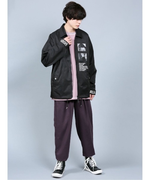 semantic design（セマンティックデザイン）の「セマンティックデザイン/semantic design プリント コーチジャケット（ブルゾン・メンズ・ブラック・MEDIUM/LARGE/X-LARGE）」の5枚目の写真