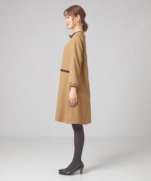 closet story(クローゼットストーリー)の「<closet story>ハイショク Aライン ワンピース -ウォッシャブル-(ワンピース・レディース・ベージュ/ネイビー・FREE)」の4枚目の写真