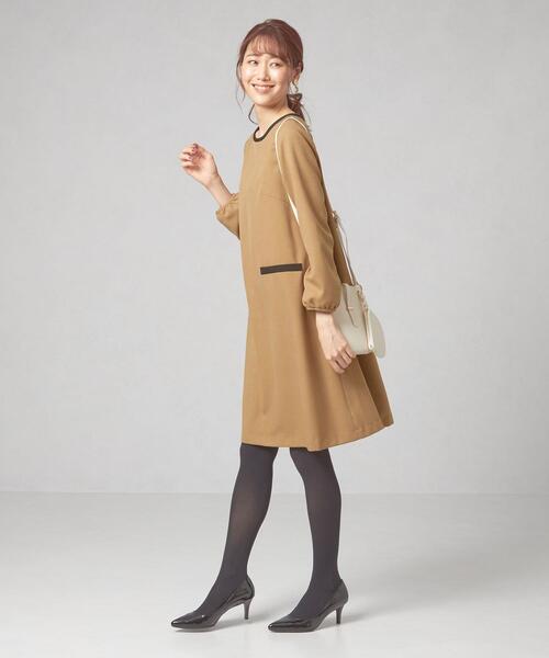 closet story(クローゼットストーリー)の「<closet story>ハイショク Aライン ワンピース -ウォッシャブル-(ワンピース・レディース・ベージュ/ネイビー・FREE)」の12枚目の写真