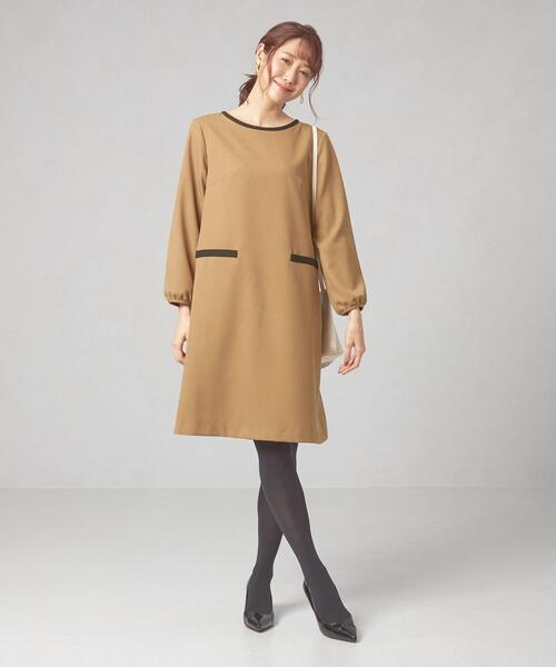 closet story(クローゼットストーリー)の「<closet story>ハイショク Aライン ワンピース -ウォッシャブル-(ワンピース・レディース・ベージュ/ネイビー・FREE)」の13枚目の写真