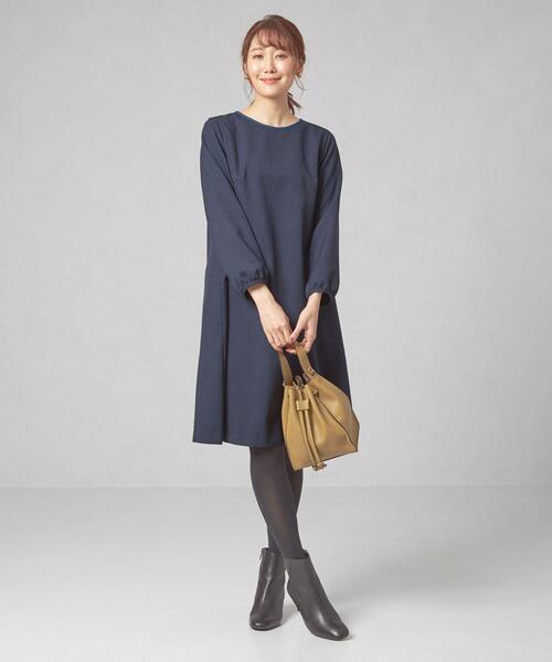 closet story(クローゼットストーリー)の「<closet story>ハイショク Aライン ワンピース -ウォッシャブル-(ワンピース・レディース・ベージュ/ネイビー・FREE)」の14枚目の写真