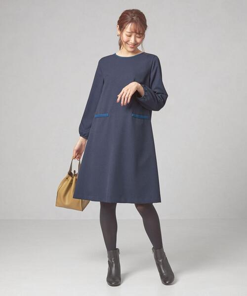 closet story(クローゼットストーリー)の「<closet story>ハイショク Aライン ワンピース -ウォッシャブル-(ワンピース・レディース・ベージュ/ネイビー・FREE)」の15枚目の写真