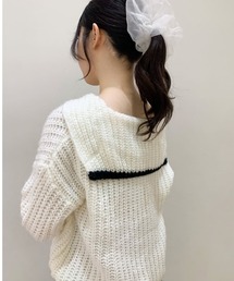 配色セーラーカラーニット