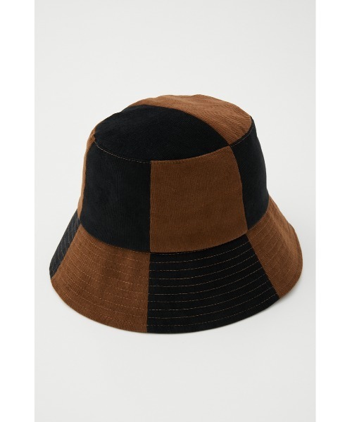 SLY(スライ)の「CHECKER CORDUROY BUCKET HAT チェック コーデュロイ バケット ハット(ハット・レディース・ブラック系その他2/ベージュ系その他・FREE)」の2枚目の写真