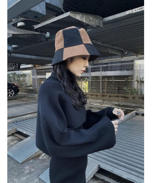 SLY(スライ)の「CHECKER CORDUROY BUCKET HAT チェック コーデュロイ バケット ハット(ハット・レディース・ブラック系その他2/ベージュ系その他・FREE)」の20枚目の写真