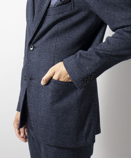 NOLLEY'S goodman（ノーリーズグッドマン）の「ウール混 ムリネジャージ ストレッチ セットアップジャケット（テーラードジャケット・メンズ・チャコールグレー/インディゴブルー/ブルー系その他7・LARGE/MEDIUM/X-LARGE/SMALL）」の10枚目の写真