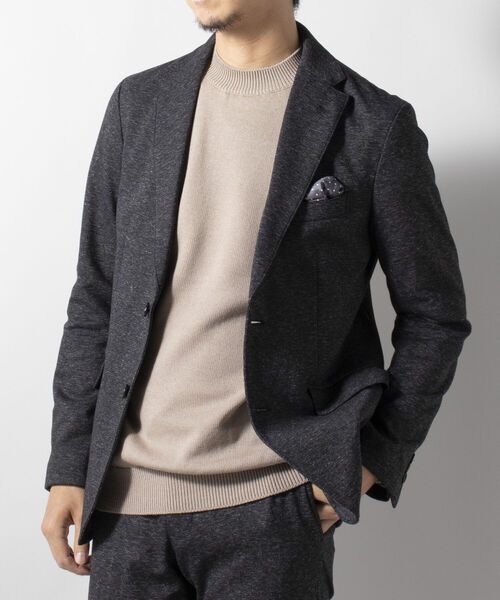 NOLLEY'S goodman（ノーリーズグッドマン）の「ウール混 ムリネジャージ ストレッチ セットアップジャケット（テーラードジャケット・メンズ・チャコールグレー/インディゴブルー/ブルー系その他7・LARGE/MEDIUM/X-LARGE/SMALL）」の18枚目の写真