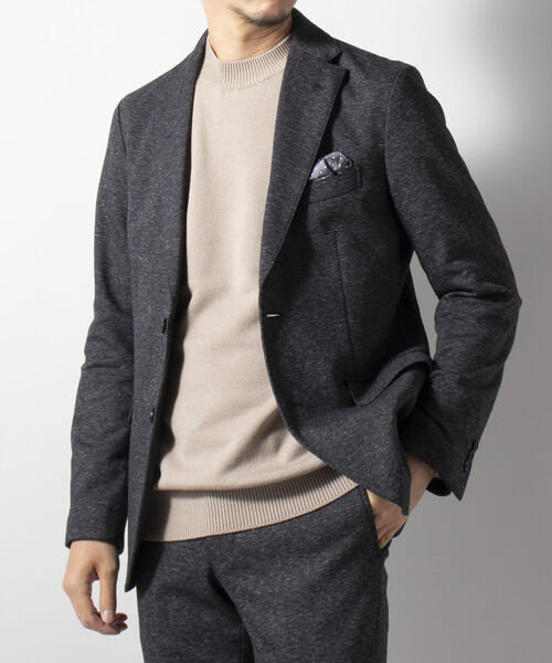 NOLLEY'S goodman（ノーリーズグッドマン）の「ウール混 ムリネジャージ ストレッチ セットアップジャケット（テーラードジャケット・メンズ・チャコールグレー/インディゴブルー/ブルー系その他7・LARGE/MEDIUM/X-LARGE/SMALL）」の19枚目の写真