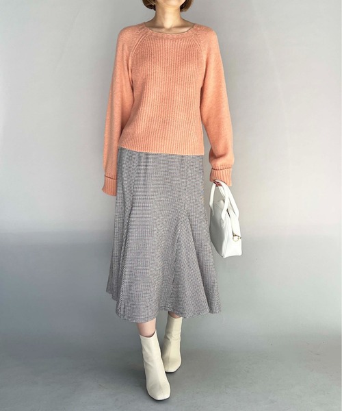 PICCIN(ピッチン)の「千鳥マーメイドスカート(スカート・レディース・ブラウン系その他/レッド系その他・M)」の3枚目の写真