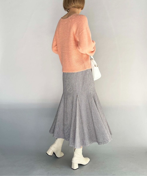 PICCIN(ピッチン)の「千鳥マーメイドスカート(スカート・レディース・ブラウン系その他/レッド系その他・M)」の6枚目の写真