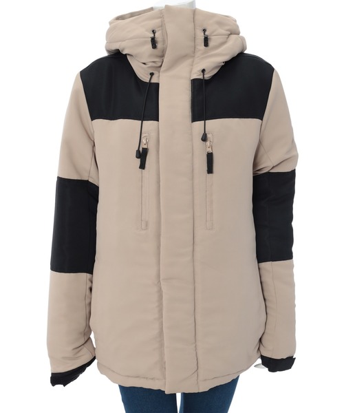 fifth(フィフス)の「配色切り替え中綿ダウンジャケット(ダウンジャケット/コート・レディース・カーキ/ベージュ・MEDIUM)」の16枚目の写真