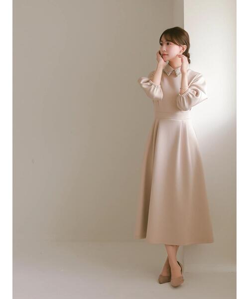 ワンピースビジュー襟付きワンピース ワンピース Haluhiroine ハルヒロイン のファッション ワンピースビジュー襟付きワンピース ワンピース Haluhiroine ハルヒロイン のファッション