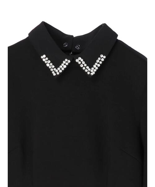 ワンピースビジュー襟付きワンピース ワンピース Haluhiroine ハルヒロイン のファッション ワンピースビジュー襟付きワンピース ワンピース Haluhiroine ハルヒロイン のファッション