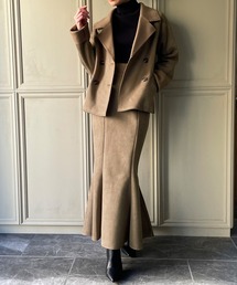 JUNOAH | スエード調ジャケット&マーメイドスカートセットアップ(セットアップ)