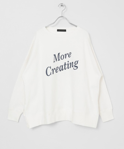 URBAN RESEARCH（アーバンリサーチ）の「サイドスリットロゴプルオーバー（Tシャツ/カットソー・レディース・ネイビー/オフホワイト・FREE）」の15枚目の写真