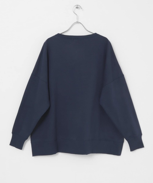 URBAN RESEARCH（アーバンリサーチ）の「サイドスリットロゴプルオーバー（Tシャツ/カットソー・レディース・ネイビー/オフホワイト・FREE）」の4枚目の写真