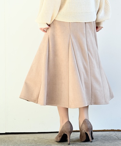 rps（アールピーエス）の「スウェード切替マーメイドスカート（スカート・レディース・チャコールグレー/ブラック/ブラウン/ベージュ・M）」の6枚目の写真