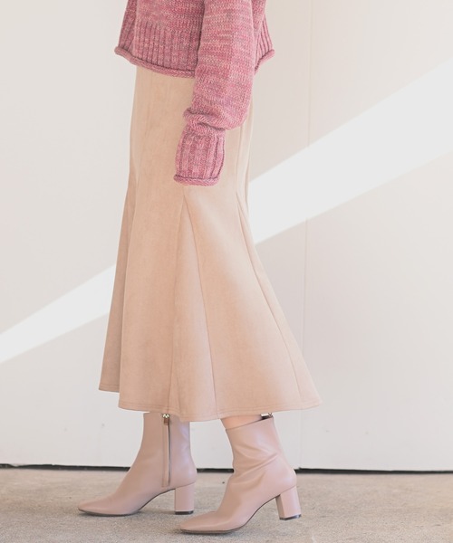 rps（アールピーエス）の「スウェード切替マーメイドスカート（スカート・レディース・チャコールグレー/ブラック/ブラウン/ベージュ・M）」の17枚目の写真