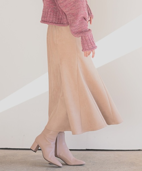 rps（アールピーエス）の「スウェード切替マーメイドスカート（スカート・レディース・チャコールグレー/ブラック/ブラウン/ベージュ・M）」の19枚目の写真