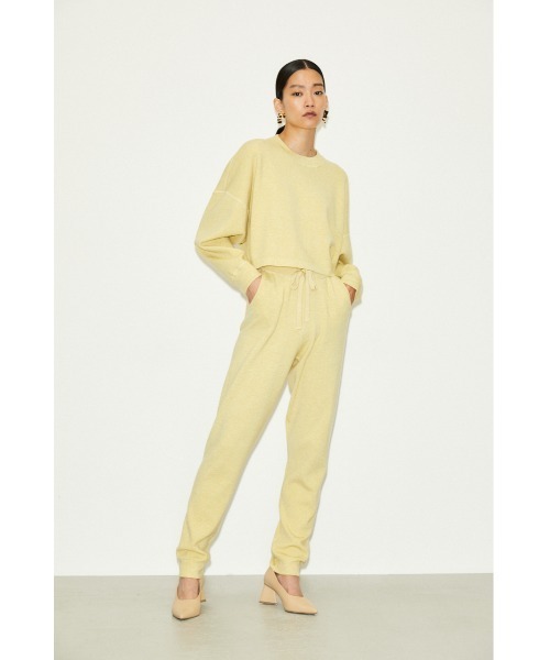 THROW by SLY(スローバイスライ)の「THROW HG TROUSER ハイゲージ パンツ(スラックス・レディース・ライトグレー/ライトイエロー・0/1)」の1枚目の写真