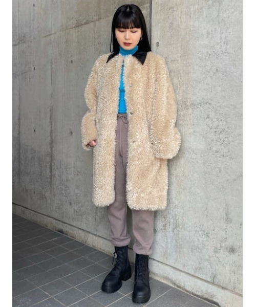THROW by SLY(スローバイスライ)の「THROW HG TROUSER ハイゲージ パンツ(スラックス・レディース・ライトグレー/ライトイエロー・0/1)」の12枚目の写真